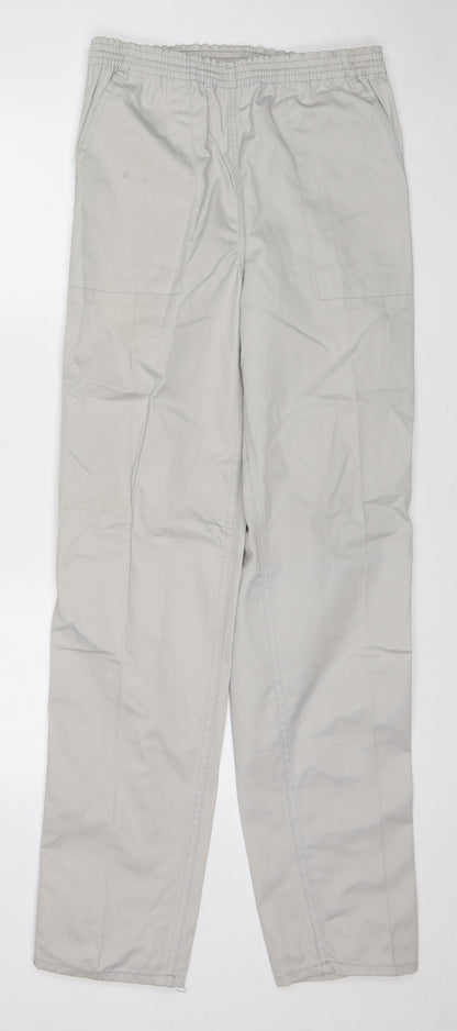 DASH Womens Beige Polyester Trousers Size M L33 in Regular - Pink Piping Detail