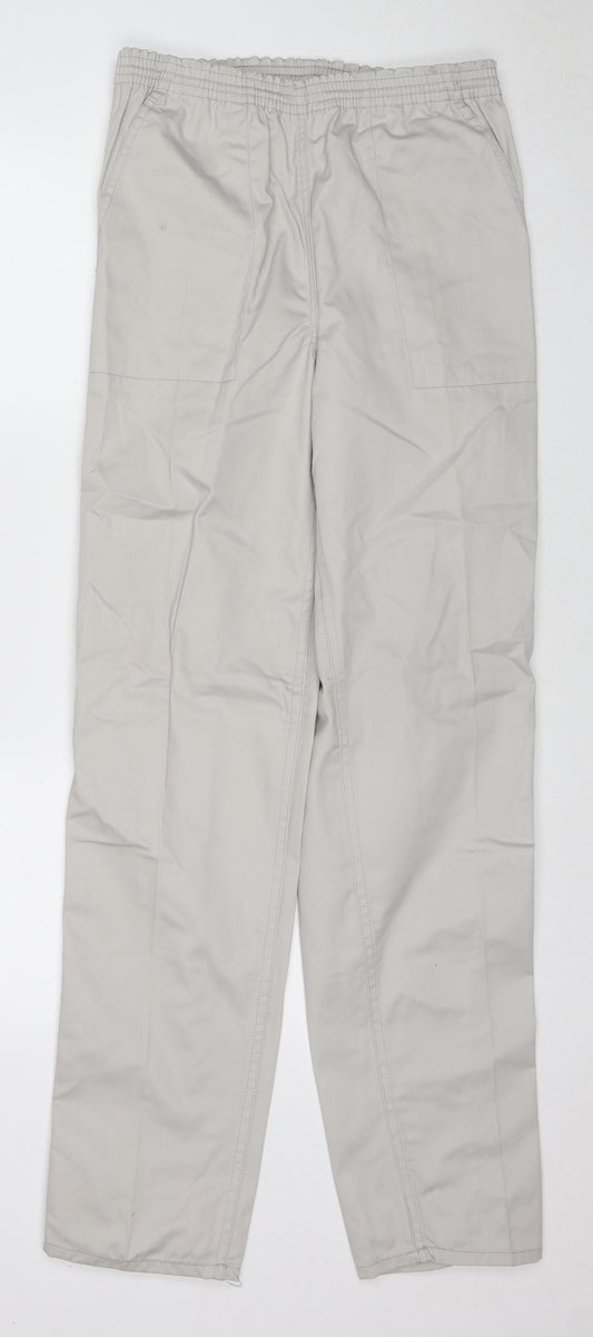 DASH Womens Beige Polyester Trousers Size M L33 in Regular - Pink Piping Detail