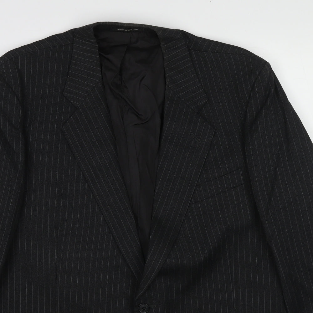 Mens UK Size 44 St Michael Regular Black Suit Jacket