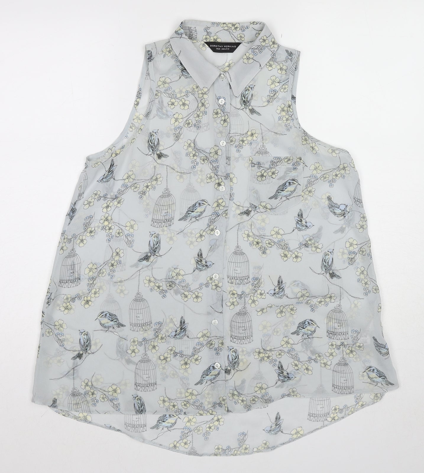 Womens UK Size 12 Dorothy Perkins Multicoloured Basic Button-Up