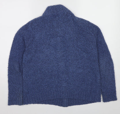 EWM Womens Blue Acrylic Full Zip Sweatshirt Size 14 Zip - Size 14-16