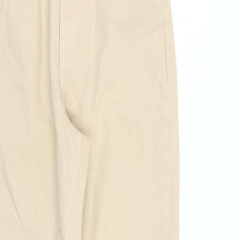 Womens UK Size S Pieces Regular Fit Tapered Beige Jeans