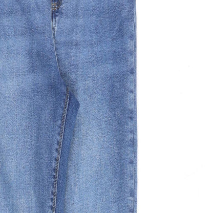 Denim & Co. Womens Blue Cotton Skinny Jeans Size 10 L27 in Regular Zip