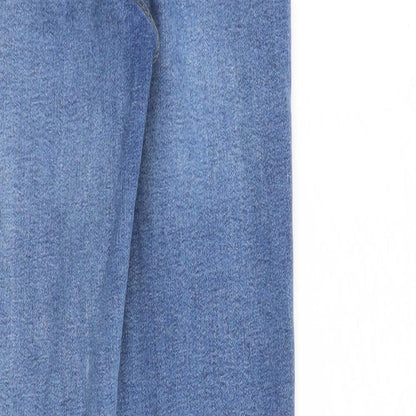 Denim & Co. Womens Blue Cotton Skinny Jeans Size 10 L27 in Regular Zip