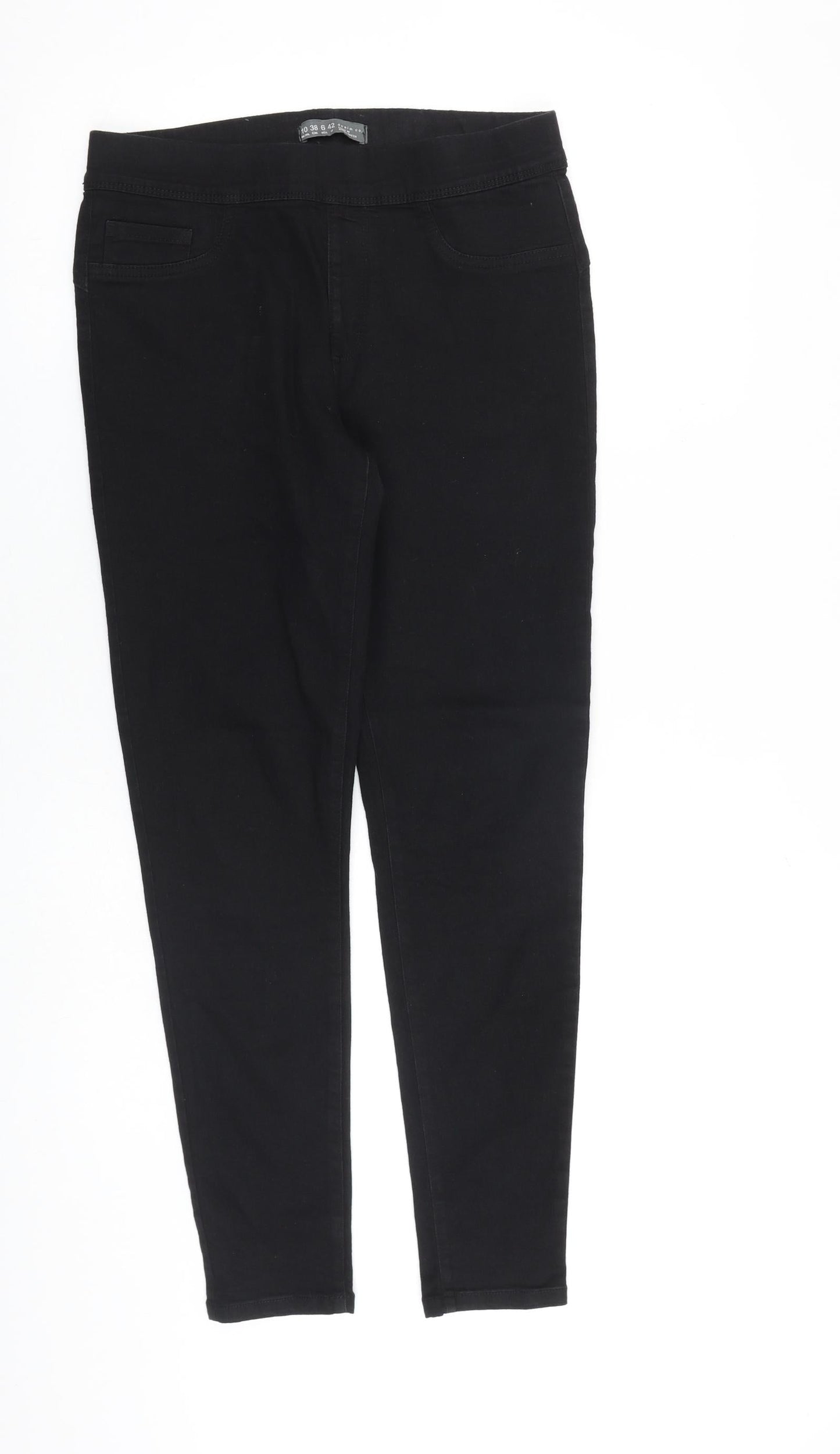 Denim & Co. Womens Black Cotton Jegging Jeans Size 10 L28 in Regular