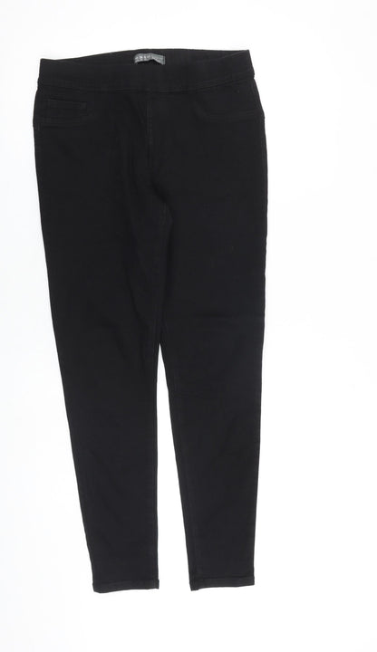 Denim & Co. Womens Black Cotton Jegging Jeans Size 10 L28 in Regular
