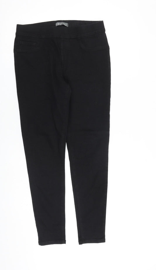 Denim & Co. Womens Black Cotton Jegging Jeans Size 10 L28 in Regular