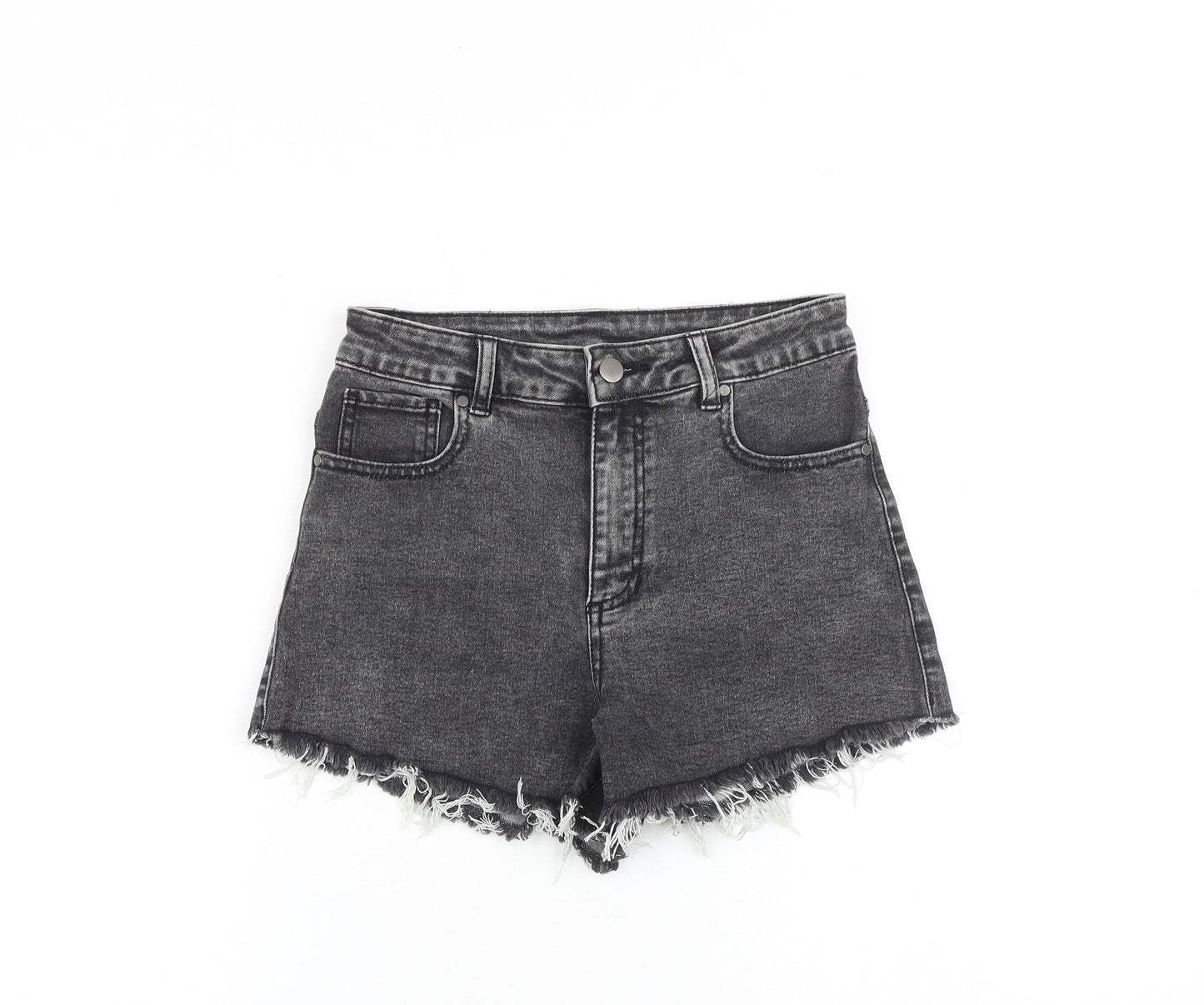 Tezenis Womens Grey 100% Cotton Cut-Off Shorts Size 27 in L3 in Regular Zip