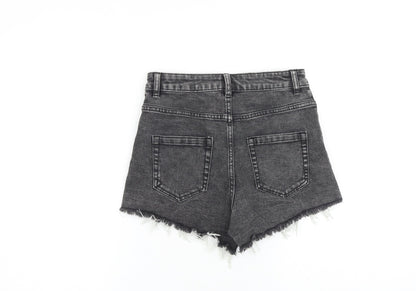 Tezenis Womens Grey 100% Cotton Cut-Off Shorts Size 27 in L3 in Regular Zip