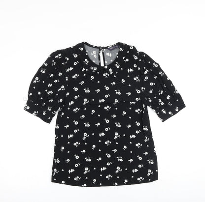 Womens UK Size 6 Marks and Spencer Black Basic Blouse