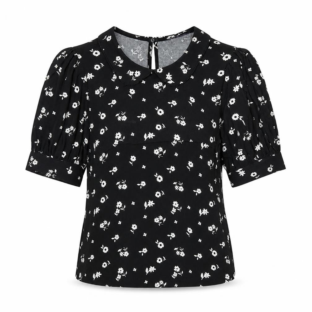 Womens UK Size 6 Marks and Spencer Black Basic Blouse