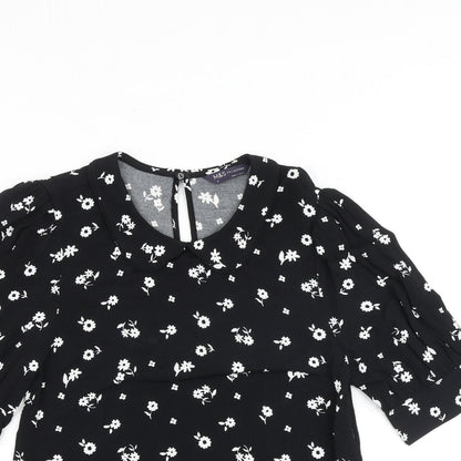 Womens UK Size 6 Marks and Spencer Black Basic Blouse