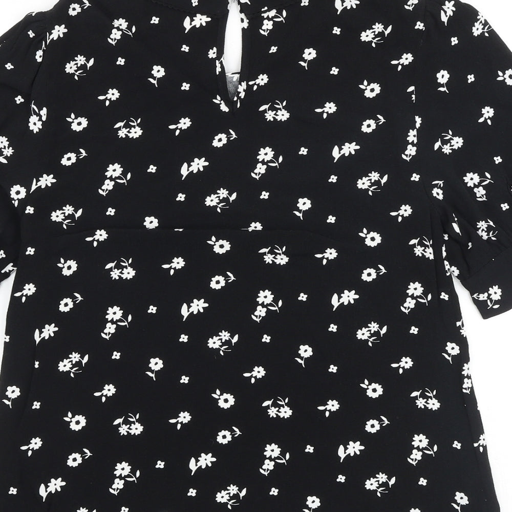 Womens UK Size 6 Marks and Spencer Black Basic Blouse
