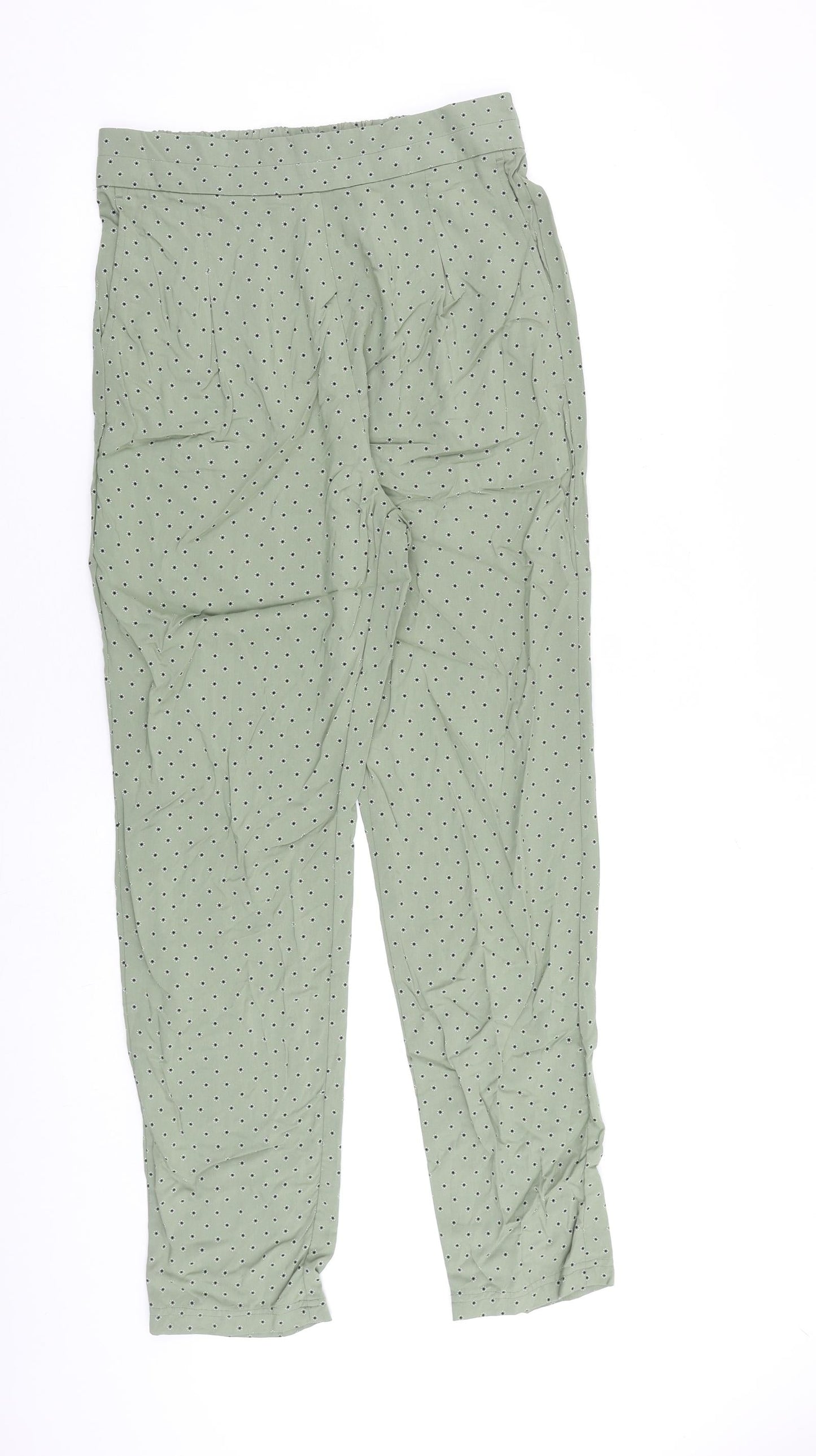 Womens UK Size 10 Marks and Spencer Regular Fit  Green Trousers