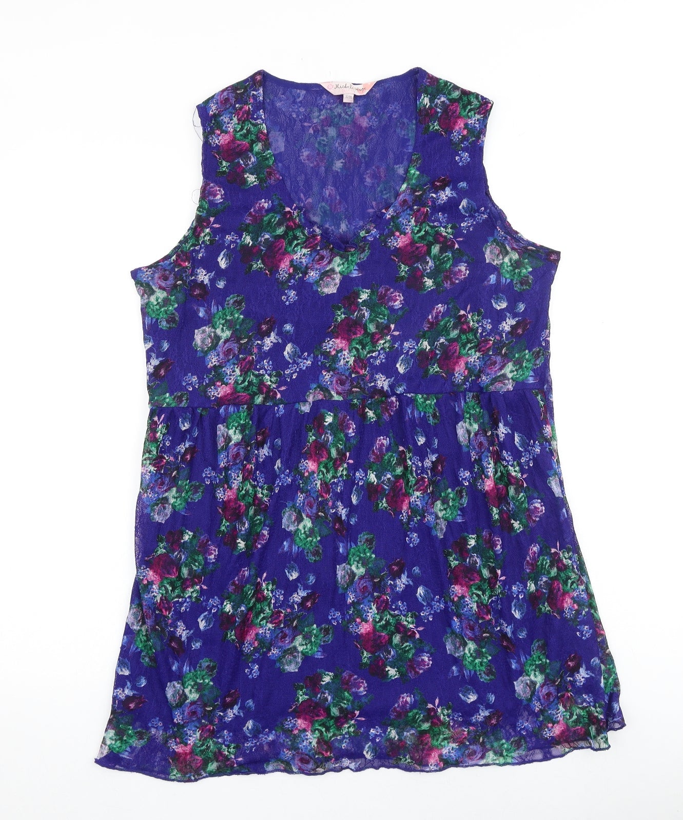 Womens UK Size 14 Michele Hope Multicoloured Basic Tank