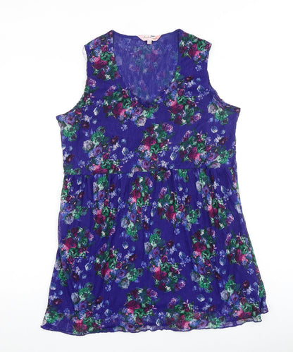 Womens UK Size 14 Michele Hope Multicoloured Basic Tank