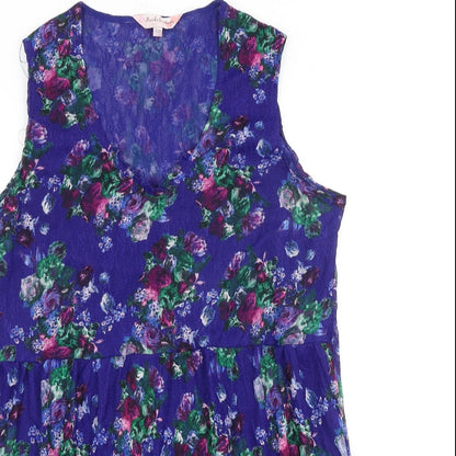Womens UK Size 14 Michele Hope Multicoloured Basic Tank