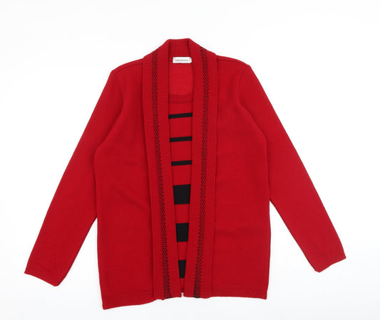 Womens UK Size S Impressions Red Pullover Jumper