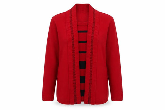 Womens UK Size S Impressions Red Pullover Jumper