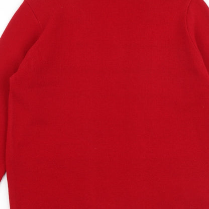 Womens UK Size S Impressions Red Pullover Jumper