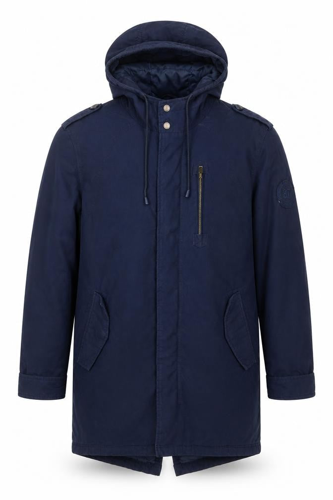 Mens UK Size M Cotton Traders Blue Windbreaker Coat