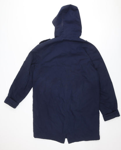Mens UK Size M Cotton Traders Blue Windbreaker Coat