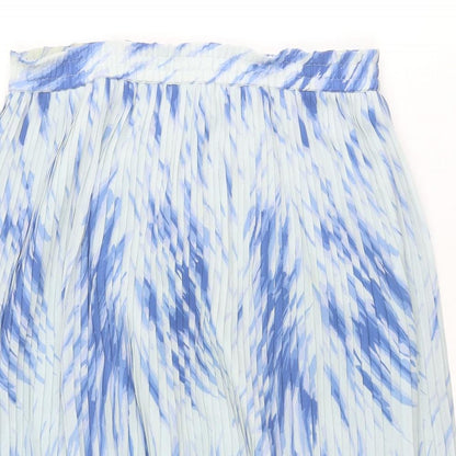 Kaleidoscope Womens Blue Geometric Polyester Pleated Skirt Size 14
