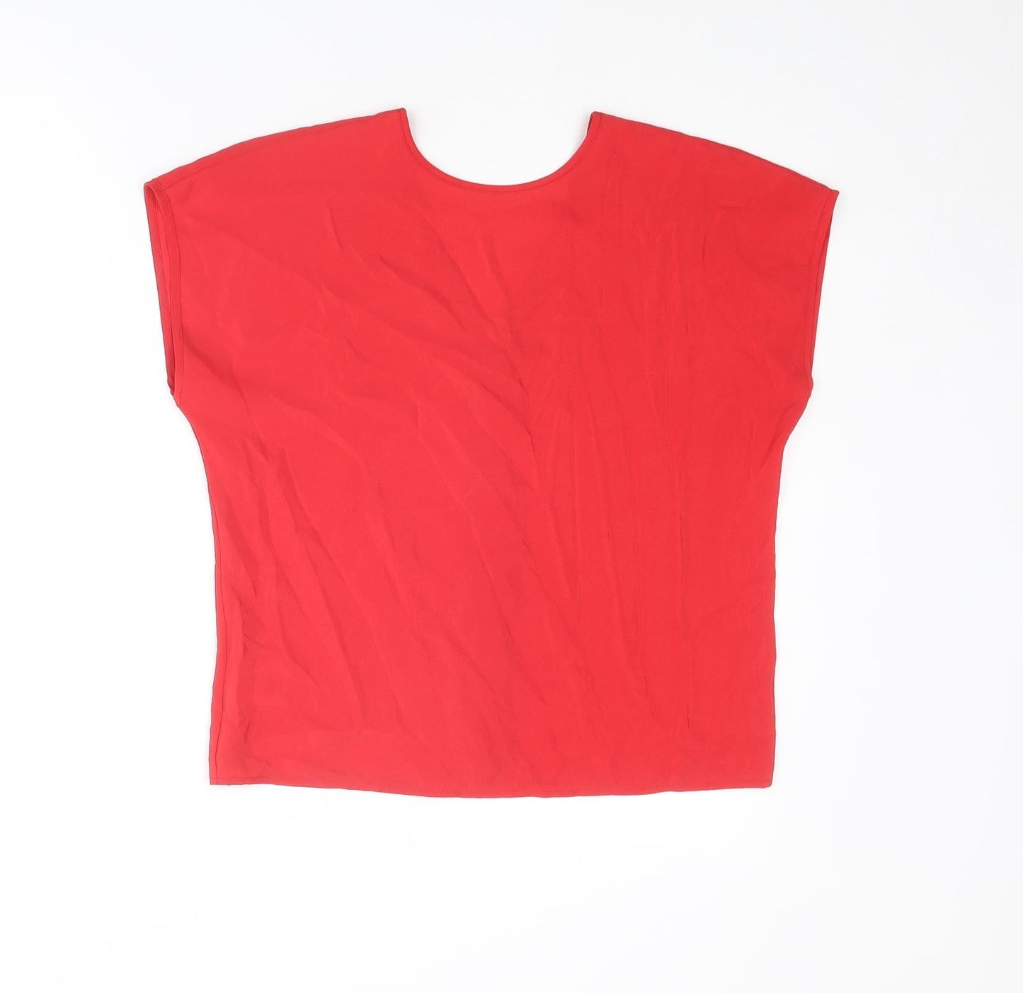 Womens UK Size 12 St Michael Red Basic Button-Up
