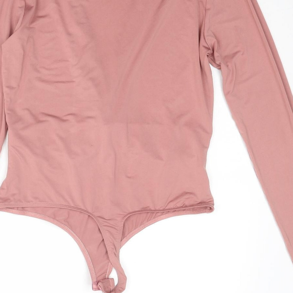 Womens UK Size 10 ASOS One-Piece Pink Bodysuit