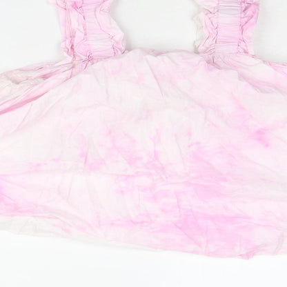 Womens UK Size XS Zara Pink Basic Tank