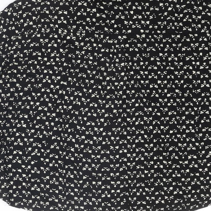 Womens UK Size L Zara Black Basic Button-Up