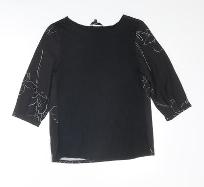 Womens UK Size 8 NEXT Black Basic Blouse