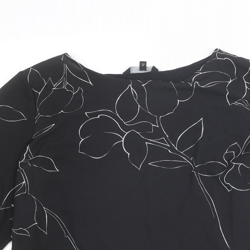 Womens UK Size 8 NEXT Black Basic Blouse