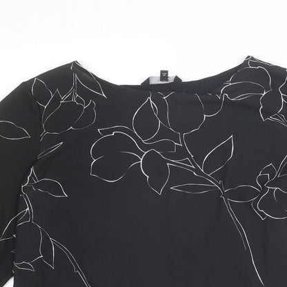 Womens UK Size 8 NEXT Black Basic Blouse