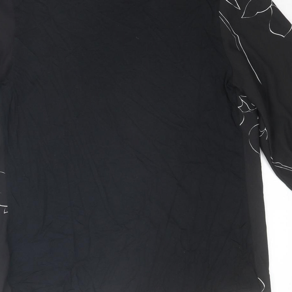 Womens UK Size 8 NEXT Black Basic Blouse