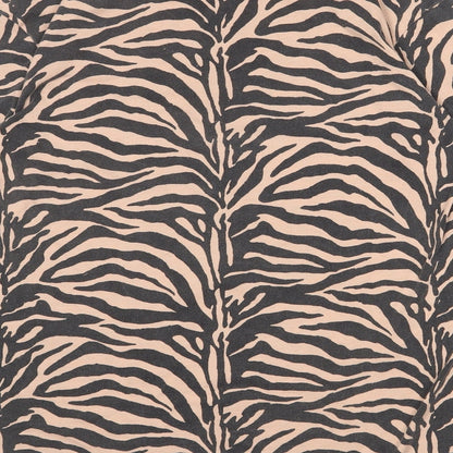 Missguided Womens Beige Geometric Polyester Shirt Dress Size 8 Collared Button