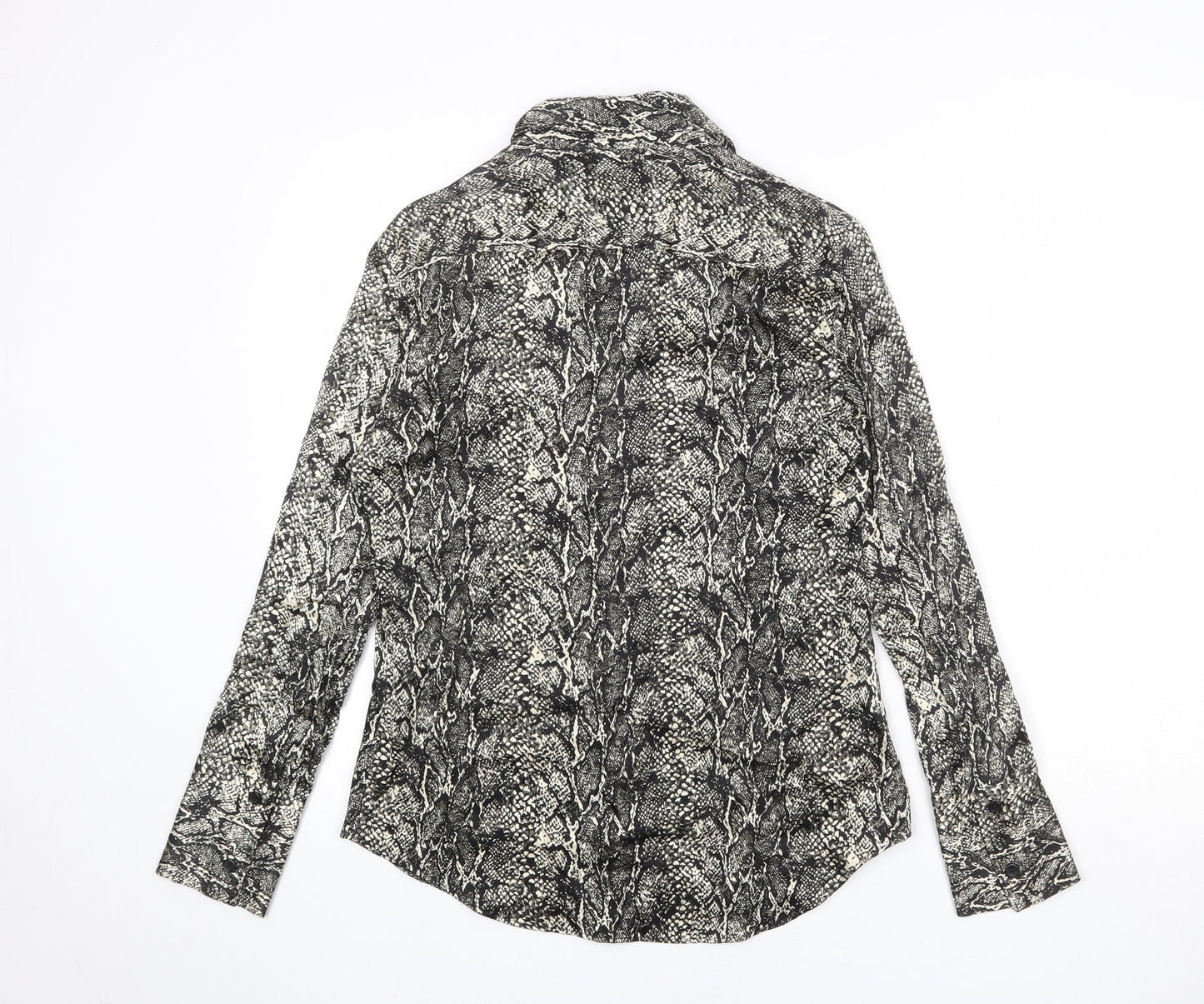 Womens UK Size S Zara Multicoloured Basic Button-Up