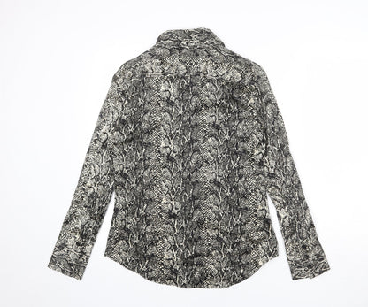 Womens UK Size S Zara Multicoloured Basic Button-Up
