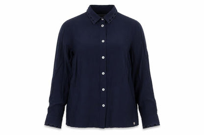 Womens UK Size 6 NÜMPH Blue Basic Button-Up