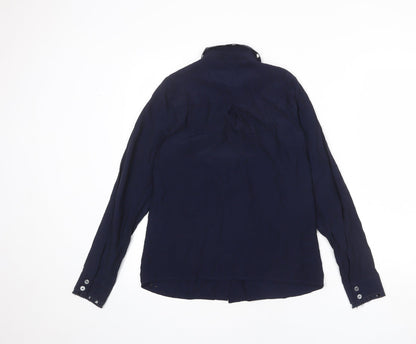 Womens UK Size 6 NÜMPH Blue Basic Button-Up