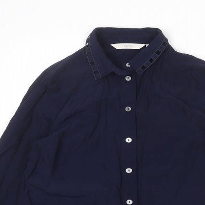 Womens UK Size 6 NÜMPH Blue Basic Button-Up