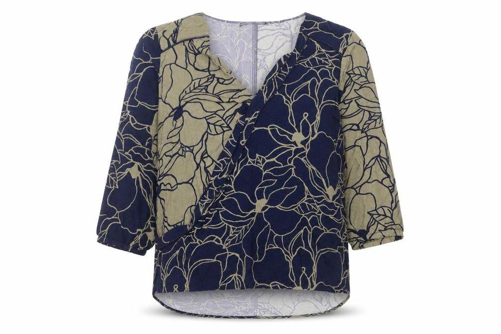 Womens UK Size 12 Trend Blue Basic Blouse