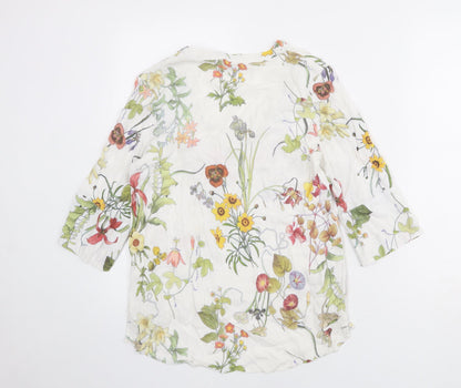 Womens UK Size S Zara White Basic Blouse