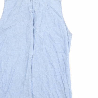 Womens UK Size S Gap Blue Basic Button-Up