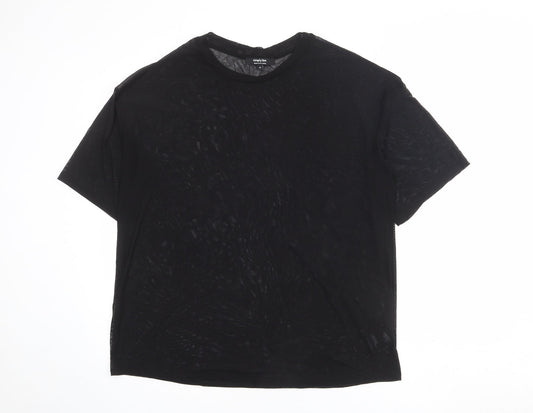 Womens UK Size 14 Simply Be Black Basic T-Shirt