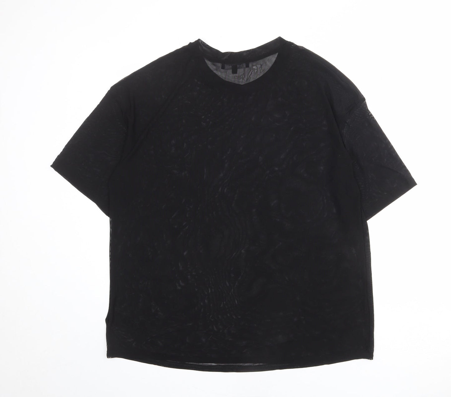 Womens UK Size 14 Simply Be Black Basic T-Shirt