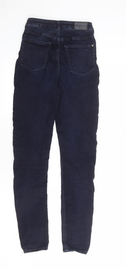 Jack Wills Mens Blue Cotton Skinny Jeans Size 28 in L30 in Regular Zip