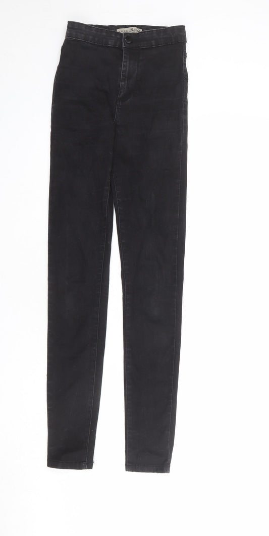 Denim & Co. Womens Black Cotton Skinny Jeans Size 4 L30 in Regular Zip