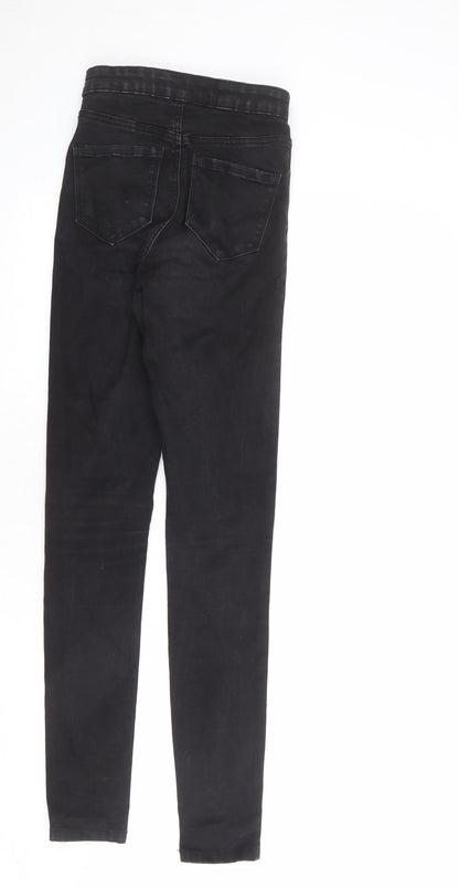 Denim & Co. Womens Black Cotton Skinny Jeans Size 4 L30 in Regular Zip