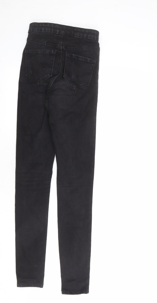 Denim & Co. Womens Black Cotton Skinny Jeans Size 4 L30 in Regular Zip